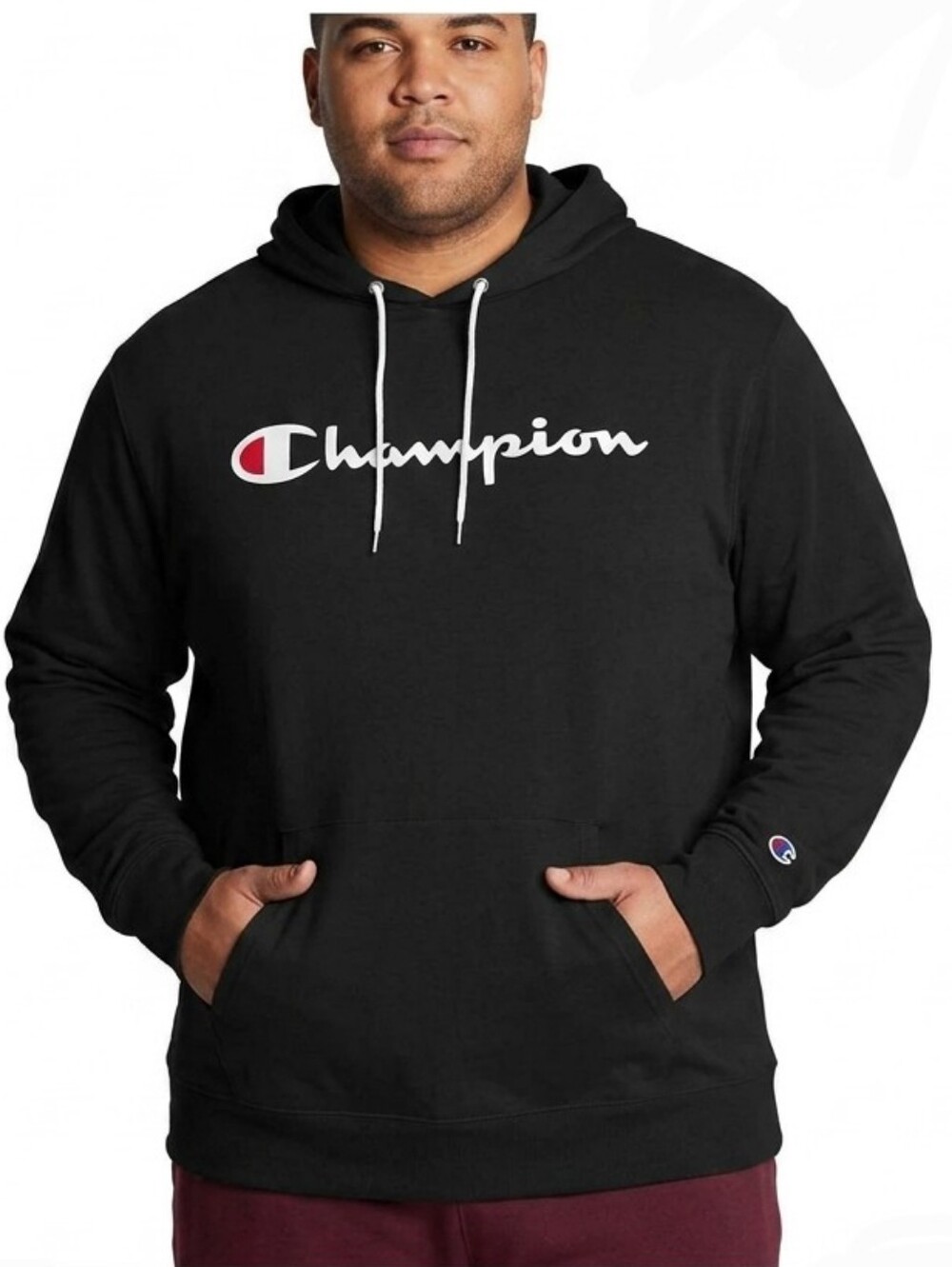 New! Champion Men's Black Hoodie Shirt Size XXL